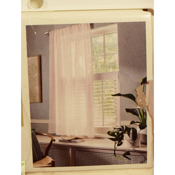 Threshold 54"x63" Light Filtering Textural Sheer Curtain Panel Ivory (Marks)* - Picture 1 of 6